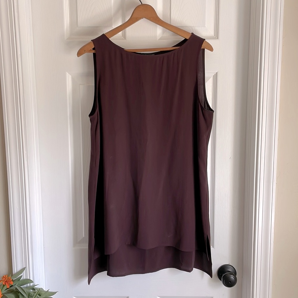 Eileen Fischer Silk Tank in Plum ✨